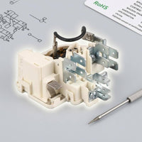 Plastic Housing Refrigerator Compressor Starter Metal Terminals PTC Compressor Starter Spade Terminals Refrigerator PTC Relay Mounting Base