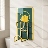 Stainless Steel Basin Rack with Suction Cup Mounting, Wall Mounted Basin Rack for Space Saving Washroom and Kitchen Laundry, Orange Cartoon