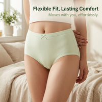 Underwear Women High Waisted Knickers with Silk Gusset, Breathable Maternity for Ladies, Soft Comfort