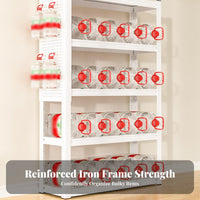 Multi-Tier Design Pegboard Countertop Rack Space Saving Household Storage Sturdy Construction Display Shelf Slim silhouette for Students, Homeowners, Office Workers, Bay window opening, Kid's Room, Bedroom, Kitchen Counter