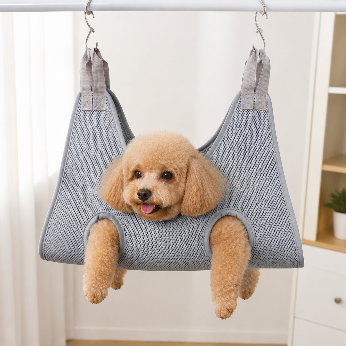 Cat Dog Grooming Hammock, S Size 63x45cm Twill Fabric Hanging Harness, for Nail Clipping Ear Cleaning Anxious Dogs