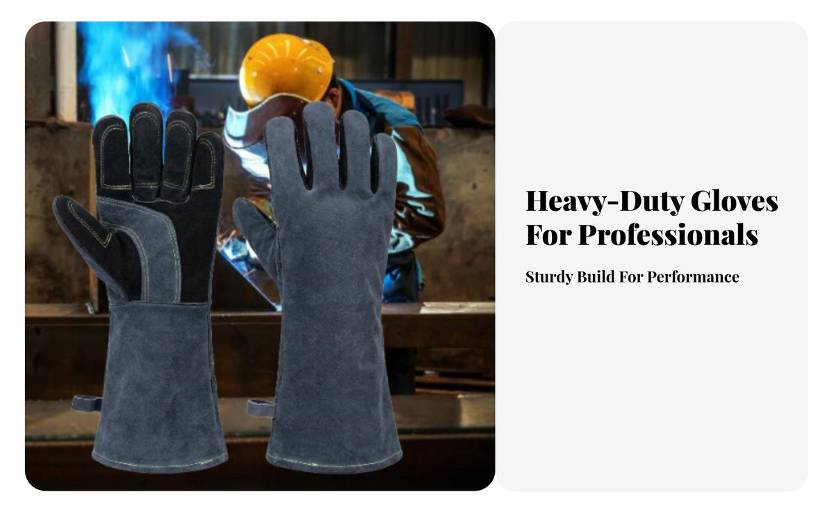 Double Layer Metalworking Gloves Leather Metalworking Gloves for Welders
