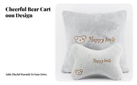 Car Headrest and Rear Pad Set All-Year Car Headrest and Rear Support Set Bone Shaped Neck Pillow Slow Recovery for Driving