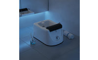 Foot Bath Basin with Footrest Comfortable Acrylic Pedicure Tub Sleek Floor Mount Foot Spa Bath for Nail Studios