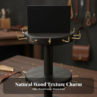 3-Tier Rotating Jewelry Stand Rotatable Wooden Jewelry Display Stand Rotating Necklace Tree Versatile for Vanity