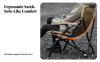 Foldable Highrear Camp Chair Lightweight outdoordoor Furniture Includes Carrying Bag Portable Seat Breathable Fabric for Anglers, Campers, Spectators, Camping, Fishing, outdoordoors, spineyard