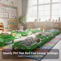 Easy to Clean Stackable Plastic Cot Space-Saving Stackable Cot Rounded Corners Preschool Equipment Single Piece-Piece Molding for Preschoolers, Daycare Providers, Kindergarten, Rest Time, Classroom, Camping