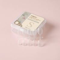False Nails for Adults Artificial for Manicure, Lightweight for Professional Use, Short Curve Design, 100 Pieces Boxed Set