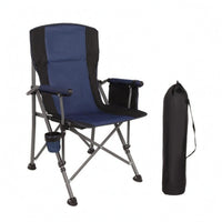 High Back Camping Chair Storage Bag Portable Folding Chair Dark Material Camp Seat