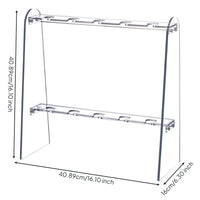 Champagne Flute Stand Tabletop Champagne Flute Holder Acrylic Stand with Two Tiers Easy Assembly Glassware Thick