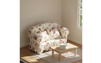 1:12 Scale Floral Loveseat Includes 2 Pillows Dollhouse Two-Seater Sofa Handmade Small Floral Pattern Sofa for Collectors, Hobbyists