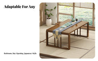 Japanese Design Foldable Tatami Table Space-Saving Foldable Tatami Desk Multi-Purpose Household Furniture Portable for Tea Enthusiasts, Students, Apartment Dwellers, Bay Window, Bedroom, Living Room, Small Areas