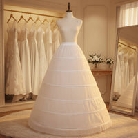 6 Hoop Petticoat No Mesh Crinoline Underskirt Long Length for Stage Performance