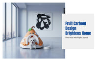 Fruit-Shaped Pet Tent Warm Fruit-Shaped Pet Den Semi-Enclosed Design Easy to Clean for Bedroom