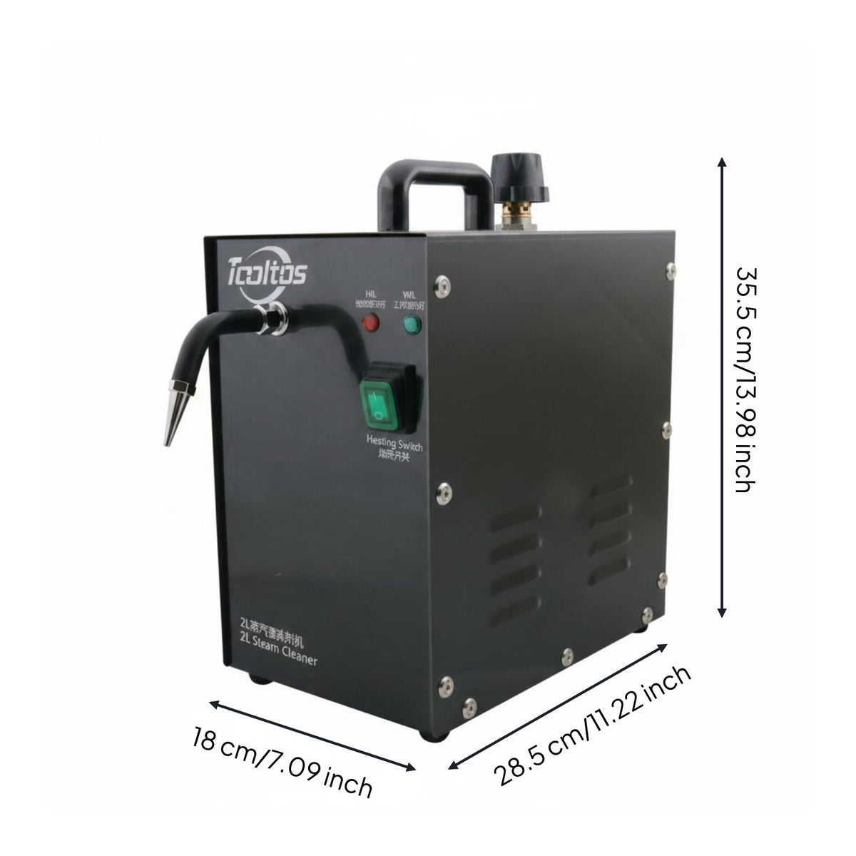 Small Size 2L Steam Cleaner 2 in 1 1300W Steam Cleaner Instant Heating Heavy Duty Steamer Easy to Clean for Jewelers, Oral Health Clinics, Workshop