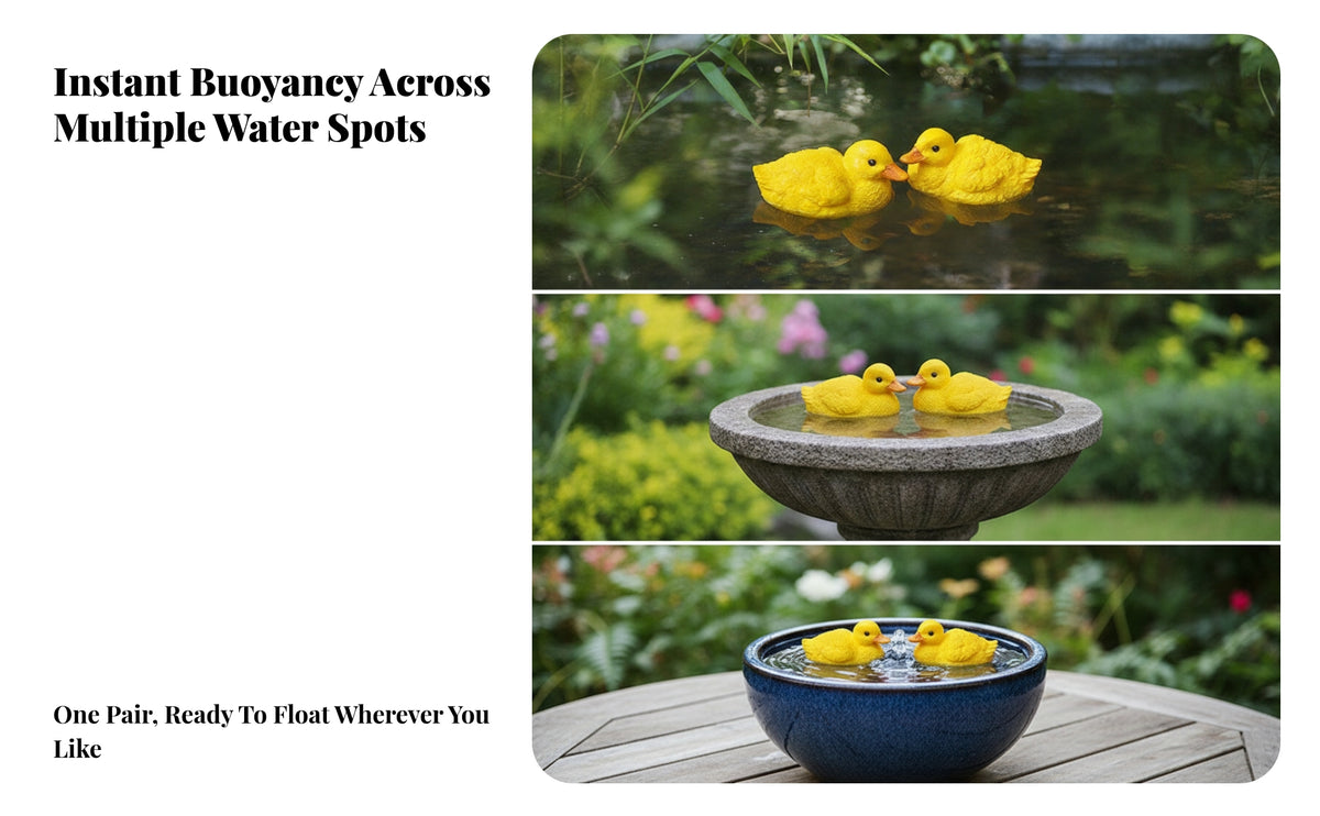 Small Buoyant Duck Ornaments | Charming garden decor, Realistic Textured Finish, buoyant Ducks, for Ponds