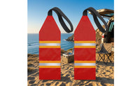 Tear Resistant Red Safety Flag Hanging Loops Reflective Safety Flag