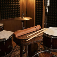 PU Leather Drumstick Bag Flap Closure Drum Holder Wear-Resistant Musical Equipment