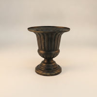 Vintage-Style Flower Vase Pedestal Goblet Vase Rustic Candle Cup Decorative for Mantel