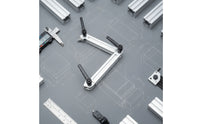 2 Pieces Aluminum Profile Movable Hinge Connector Adjustable Movable Hinge Connector Industrial Hardware for Builders, Hobbyists, Frame Construction