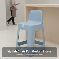 With Backrest Molded Seat High Stool Anti-Slip Feet Bar Chair Easy to Clean Seating Furniture Stable Base for Business Owners, Homeowners, hosts, Restaurant, Dining Room, Cafe, Kitchen
