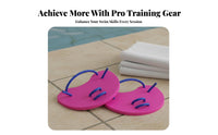 Builds Arm Strength Half Palm Swim Paddles Long-Lasting Material Swimming Training Hand Paddles Secure Fit for Beginners, Adults