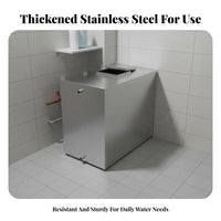 Stainless Metal Water Tank Household Water Reservoir Sturdy for Homeowners, DIY Enthusiasts, Washroom, Utility Room, Basement