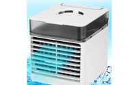 Portable Desktop Air Cooler Compact Mini Air Cooler White Spray Cooling Fan Boxy for Tabletop, Desk