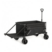 Wagon with Folding Tailgate Portable Folding Outdoor Utility Cart Compact Outdoor Utility Cart for Camp
