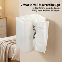 Bedroom Wall Mounted Tissue Box Holders, Decorative Rectangular Dispenser for Families, Punch Holder for Home, Creative 3D Design for Versatile Use