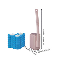 Wall Mounted Toilet Brush and Holder Long-Handled for Bathroom