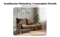 Nordic Design Upholstered Armchair with Wood Frame Minimalist aesthetic Sofa Set Space-Saving Household Furniture Removable and cleanable Cover for Homeowners, Interior Designers, Living Room, Small Apartment, Study, Reception Area