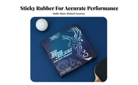 Table Tennis Rubber Sheet Tacky Surface Racket Sport Pong Paddle Rubber High Density Sponge Table Tennis Racket Sticky Film for Hobbyists, Tournaments
