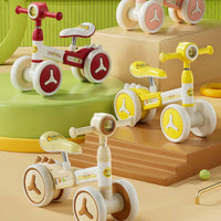 Young Child Bike with Four Wheels Adjustable balance bikes with Four Wheeled Stable Rideable for Young Children, Beginners, Backyard
