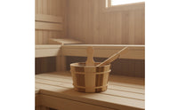 Sauna Bucket and Ladle Set Wood Sauna Bucket with Ladle Traditional for Spa Owners, Steam Room