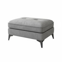 Light Luxury Design Low Upholstered Sitting Pier Soft Padded Top Footrest Sturdy Construction Ottoman Multi-Functional for Interior Decorators, Families, Homeowners, Living Room, Bedroom, Entryway, Apartment