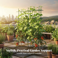 Easy Assembly Tomato Frame Sturdy Construction Vegetable Support Frame Versatile Shape Adjustable Vegetable Trellis Heavy Duty for Gardeners, Home Growers, Homeowners, Rooftop, Patio, Greenhouse, Pots