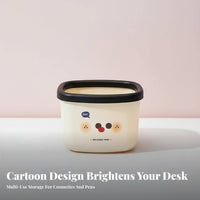 Partitioned Pen Holder Multi-Compartment Cosmetic Holder for Dorm Room