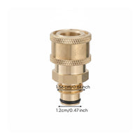 Heavy Duty Male to 1/4 Inch Female Quick Connector Leak-Proof Seal Pressure Washer Quick Connect Adapter Car Wash Water Converter Ball-Lock Design for DIY Enthusiasts, Driveway Cleaning