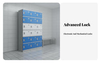 Waterproof Plastic Locker Long-Lasting ABS Storage Cabinet Large Capacity Colorful Changing Room Cabinet Easy Assembly for Employees, Students, Gym, Swimming Pool, Bathroom, Spa