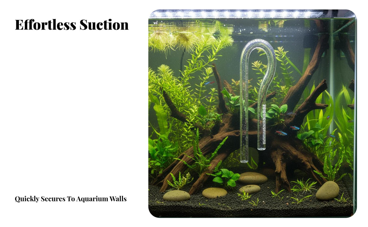 Glass Lily Pipe Improves Water Circulation Aquarium Inflow Pipe Crystal Clear Canister Strainer Tube for Planted Tanks, Freshwater Aquariums