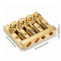 Highhigh Weight Bass Bridge Gold Finish 4 String Bass Bridge Reinforced Construction for Bassists