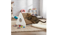 Cat Scratching Board with Bed Pet Furniture Water-Resistant Elevated Design for Kittens