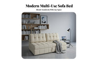 Multi-Functional Single Fold-extendable Bed Multifunctional Design Pull-extendable Single Sleeper Chair Foldable transformable Armchair Space-Saving for Apartment Dwellers, Homeowners, Office Workers, Living Room, Small Spaces, Bedroom