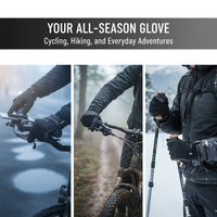 Men's Winter Warm Gloves with Fleece Lining, Waterproof, Non-slip, Cold-Resistant for Outdoor Cycling, Climbing, and Skiing