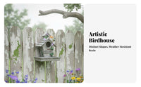 Creative Design Hanging Bird Feeder Weather Resistant Hanging Birdhouse Easy to Clean for Yard