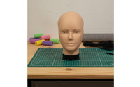 Male Practice Head Smooth Surface Bald Practice Head Professional Beauty Supply for Cosplayers