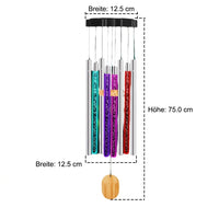 Solar Wind Chime for Outdoor, 750mm Color-Changing Wind Chime for Garden, Waterproof Hanging Decoration for Balcony and Terrace, Atmospheric Lighting