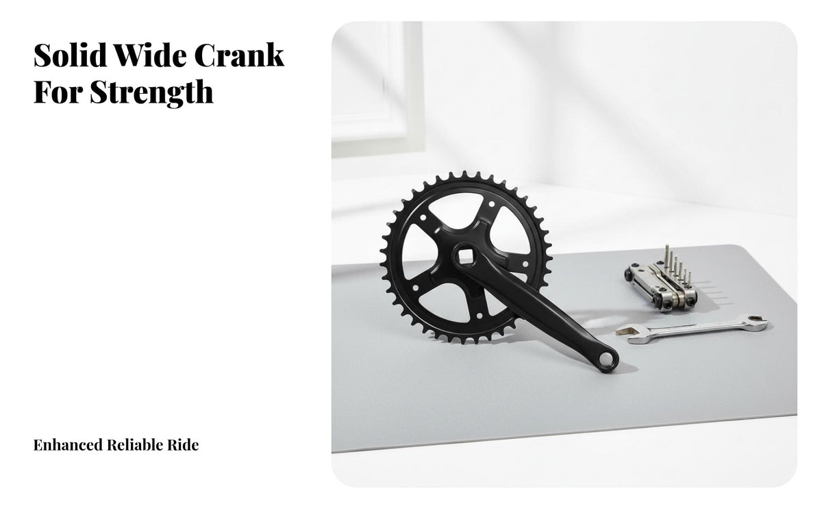 Single Speed Crankset Pant Leg Protection Chainring Guard Single Chainring Crankset Wear Resistant Bike Crank Limb Set