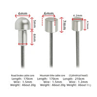 Stainless Steel Brake Cable Long-Lasting Bike Brake Cable Rust-Resistant